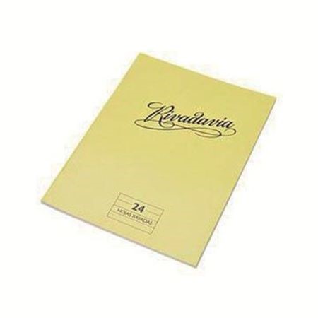 Cuaderno Rivadavia Tradicional Cuadriculado Escolar (16 x 21cm) Amarillo Tapa flexible 48 hojas
