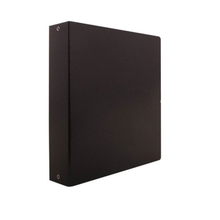 Carpeta con anillos Avíos De fibra Escolar 3 x Ø40mm Negro Económica -2