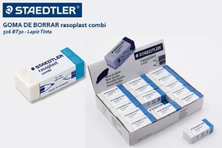 Goma de borrar Staedtler 526 bt-30 Lápiz tínta Blanco Azul -2