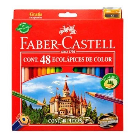 Lápices Faber Castell Largos 48 colores mas Promo