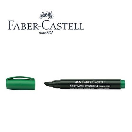 Marcador Faber Castell 54E Permanente Punta biselada Verde