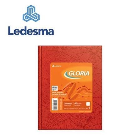 Cuaderno Gloria Araña Rayado Escolar (16 x 21cm) Rojo Tapa Dura 42 hojas