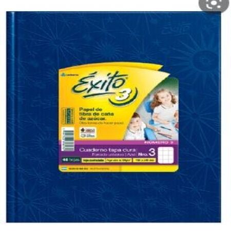 Cuaderno Exito Araña Rayado Nº3 19x24 cm (tipo ABC) Azul Tapa Dura 48 hojas -2