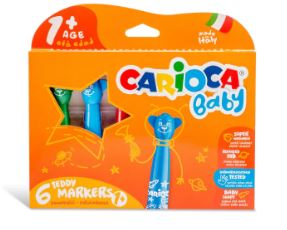 Marcadores Carioca baby +1 año caja x 6