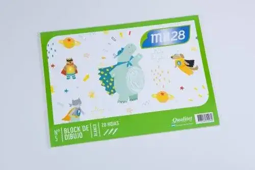 Block Mil28 De Dibujo N°5 Blanco x 20 hojas -2