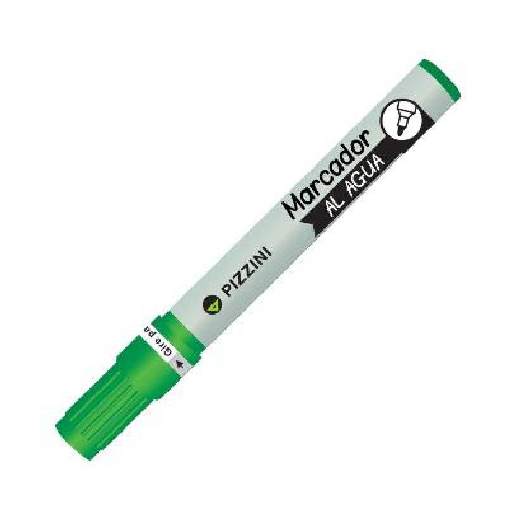 Marcador Pizzini Papel y cartón Punta redonda Verde -2
