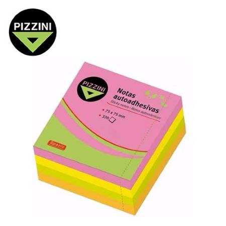 Notas adhesivas Pizzini Fluor 50x50mm 4 colores 240 hojas