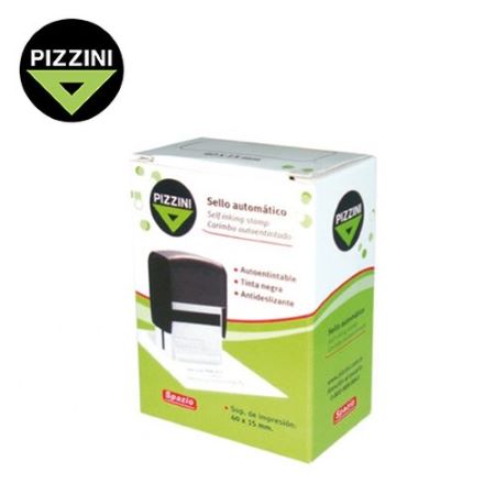 Sello Pizzini automático 46x18mm Negro Nº30 -2