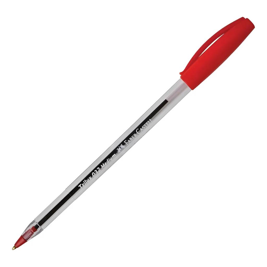 Bolígrafo Faber Castell Trilux 032 Rojo x unidad