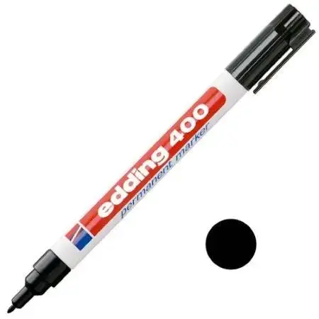 Marcador Edding 400 Permanente Punta fina 1mm Negro Recargable