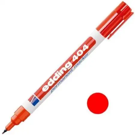 Marcador Edding 404 Permanente Punta fina 0,75mm Rojo Recargable