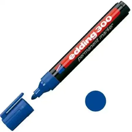 Marcador Edding 300-310 Permanente Punta redonda 1,5-3,0mm Azul Recargable -2