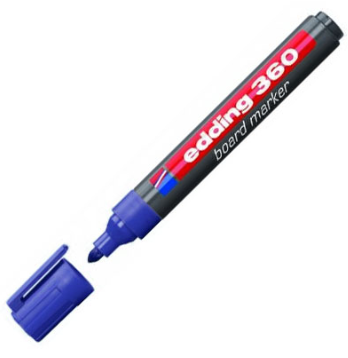 Marcador Edding 360 Pizarra Punta redonda 1,5-3,0mm Azul Recargable -4