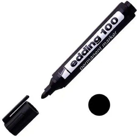 Marcador Edding 100 Permanente Punta redonda 1,5-3,0mm Negro