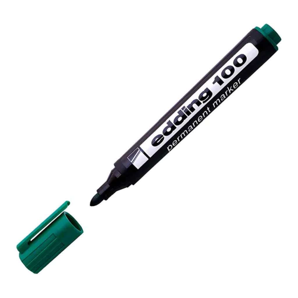 Marcador Edding 100 Permanente Punta redonda 1,5-3,0mm Verde