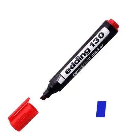 Marcador Edding 130 Permanente Punta biselada 2-5mm Azul