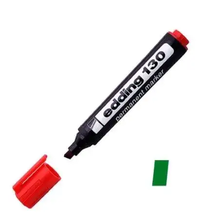 Marcador Edding 130 Permanente Punta biselada 2-5mm Verde
